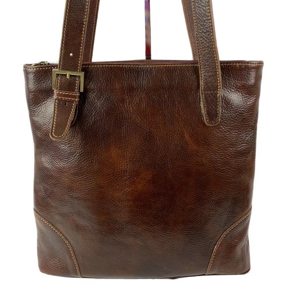 Vintage Italian Leather Handbag Brown